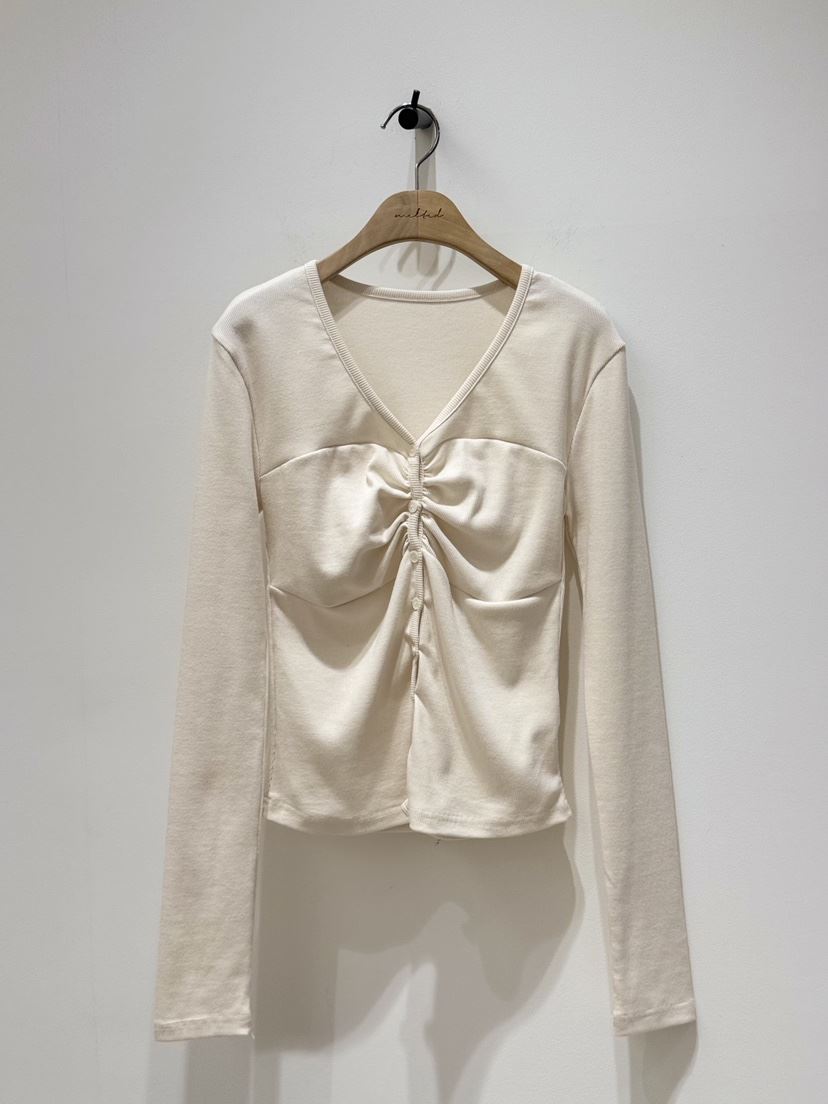 MELTED-P㊣東大門代購女裝新品職業推薦26春夏長袖T恤開衫MELTED-P長袖T恤