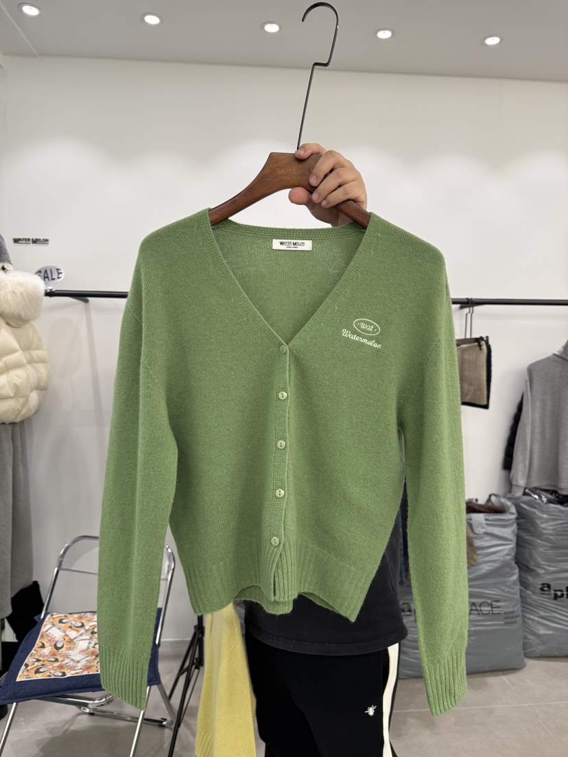 WATERMELON㊣東大門代購女裝新品時尚職業針織衫羊毛春款開衫WATER MELON針織衫