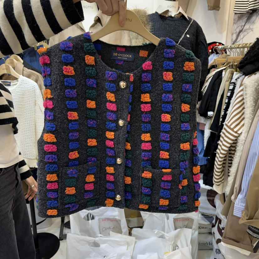 BUTTU/10 OCLOCK東大門直郵㊣女裝新款人氣時尚職業26春夏馬甲BUTTU/10 OCLOCK馬甲