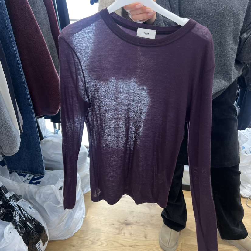 FLAT㊣東大門代購女士新品真品時尚熱賣職業休閑長袖T恤天絲FLAT長袖T恤