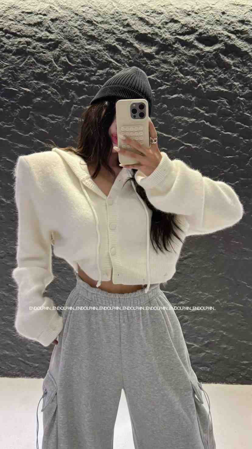 ENDOLPHIN韓國代購㊣女士新品人氣熱賣職業針織衫連帽針織衫ENDOLPHIN針織衫