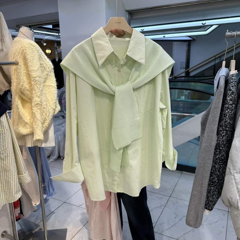 FLYFLY/LULULALLA/LIVE韓國直郵㊣女士新款時尚襯衫蕾絲衫披肩FLYFLY/LULULALLA/LIVE襯衫/蕾絲衫