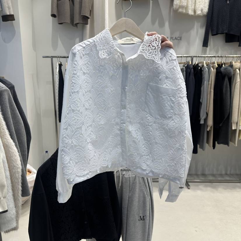 HOT PLACE/DREAM GIRIS/HOT ISSUE韓國代購㊣女裝新款休閑襯衫蕾絲衫蕾絲HOT PLACE/DREAM GIRIS/HOT ISSUE襯衫/蕾絲衫