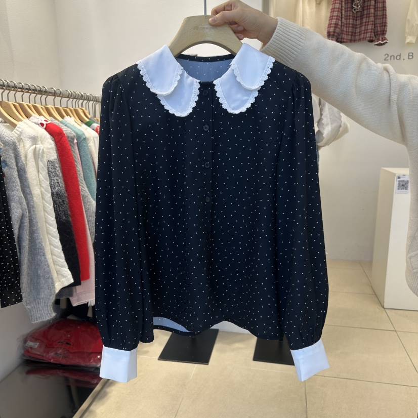 2nd B-S韓國代購㊣女裝新品人氣推薦休閑真品熱賣襯衫蕾絲衫2nd B-S襯衫/蕾絲衫