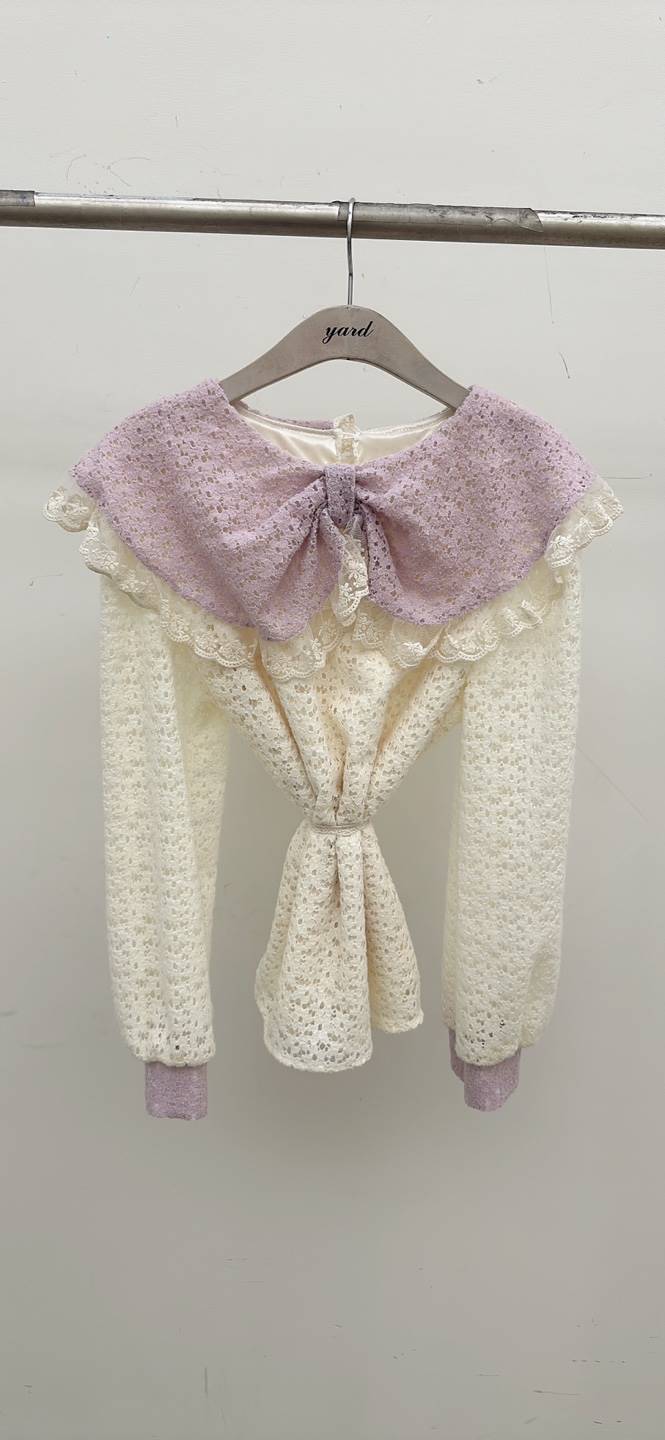 YARD㊣東大門代購女士新品人氣26春夏時尚休閑襯衫蕾絲衫蕾絲YARD襯衫/蕾絲衫