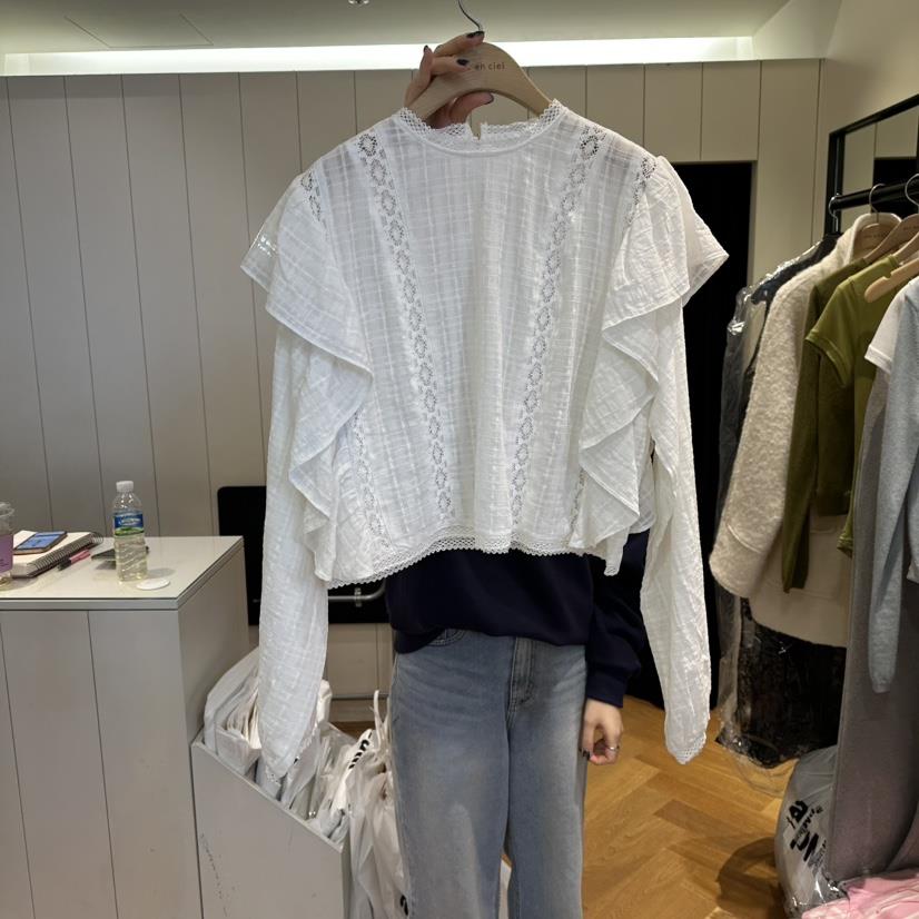 ARC㊣東大門代購女裝新款休閑熱賣職業時尚人氣襯衫蕾絲衫春款ARC EN CIEL襯衫/蕾絲衫