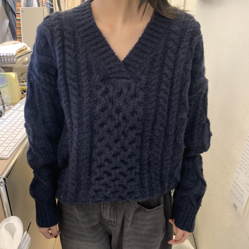 W AND J韓國直郵㊣女士新款休閑26春夏推薦真品時尚人氣毛衣W AND J毛衣