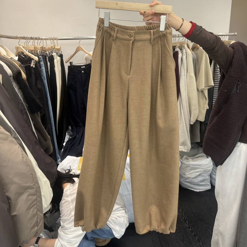 TAFFETA韓國代購㊣女士新款時尚熱賣職業真品休閑褲春款褶裥TAFFETA休閑褲