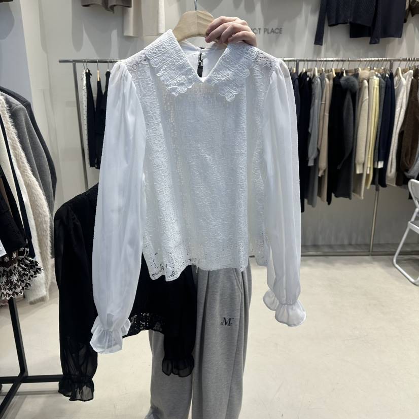 HOT PLACE/DREAM GIRIS/HOT ISSUE㊣東大門實拍女士新品職業襯衫蕾絲衫蕾絲HOT PLACE/DREAM GIRIS/HOT ISSUE襯衫/蕾絲衫