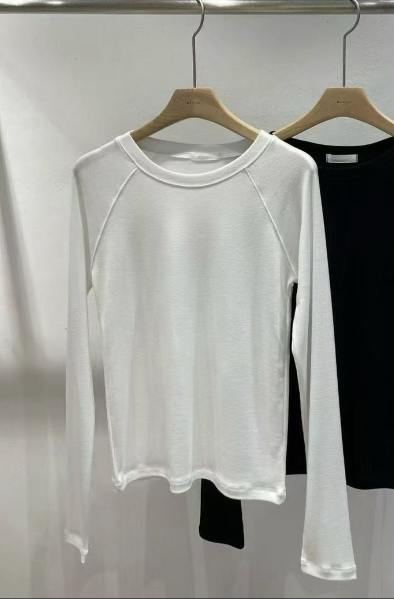 MARCEL東大門㊣直郵女士新款人氣職業休閑推薦長袖T恤插肩袖MARCEL長袖T恤