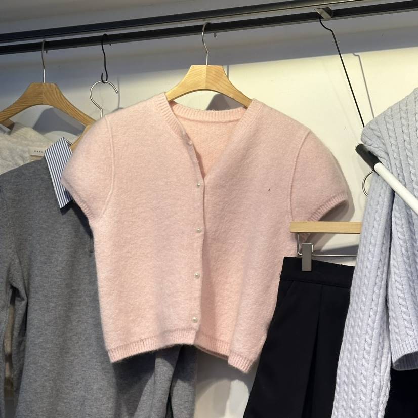 HARU-Q㊣東大門代購女裝新款休閑職業26春夏針織衫拉鏈開衫HARU-Q針織衫