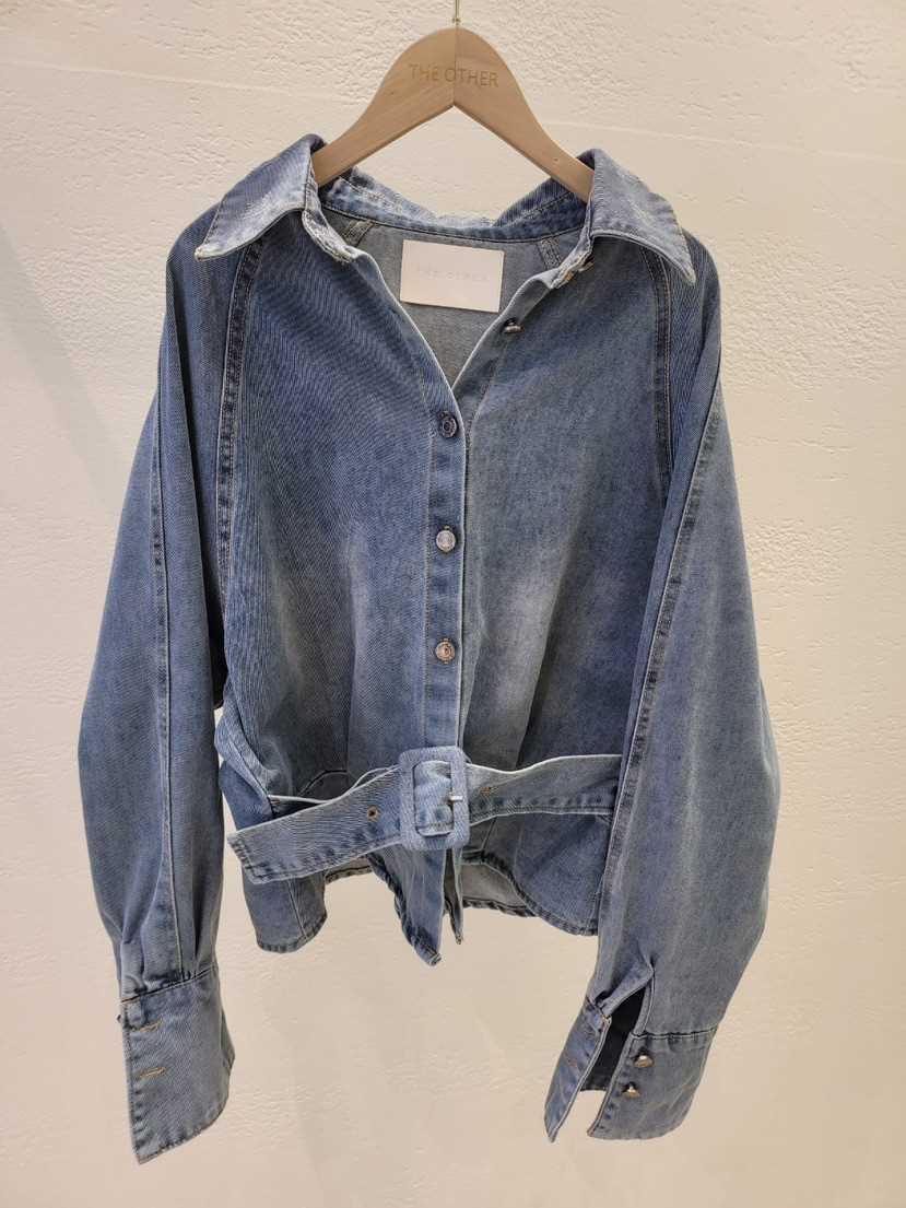 THE OTHER㊣東大門實拍女士新款推薦休閑熱賣襯衫蕾絲衫系帶THE OTHER襯衫/蕾絲衫