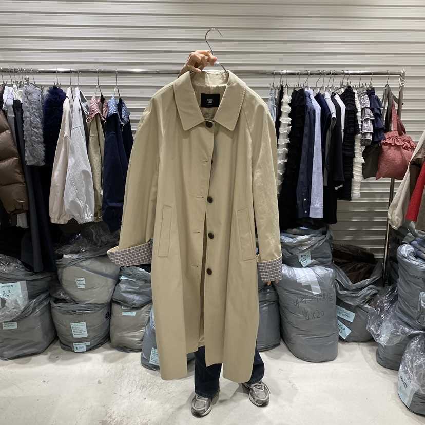 BRICKLANE㊣東大門代購女裝新款推薦26春夏長款風衣春款格紋BRICKLANE長款風衣