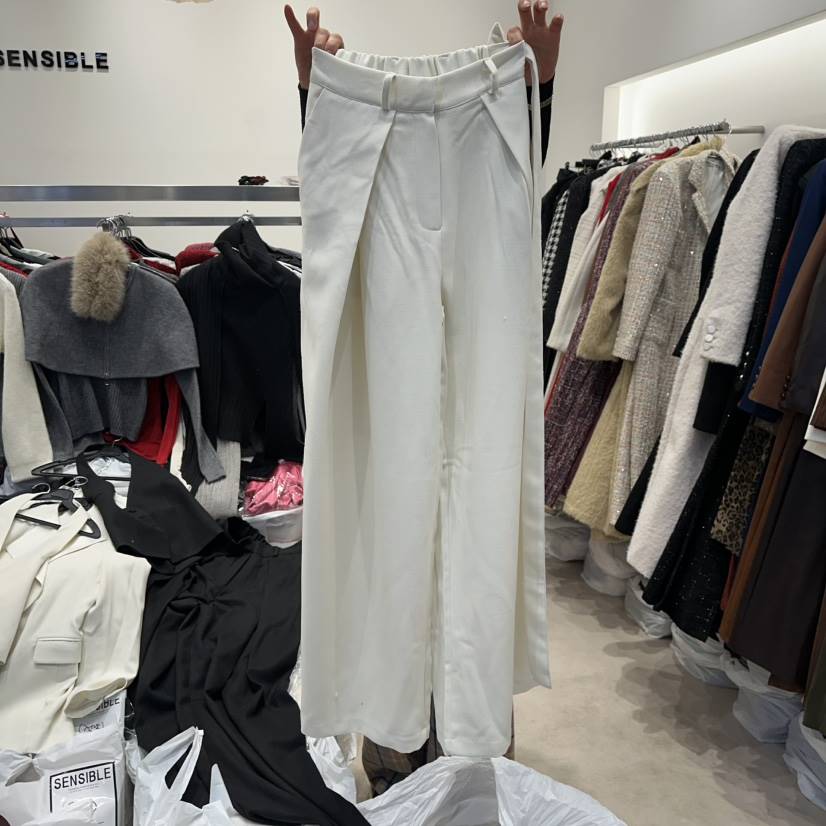 SENSIBLE-S韓國直郵㊣女士新品時尚人氣推薦休閑褲含腰帶褶裥SENSIBLE休閑褲