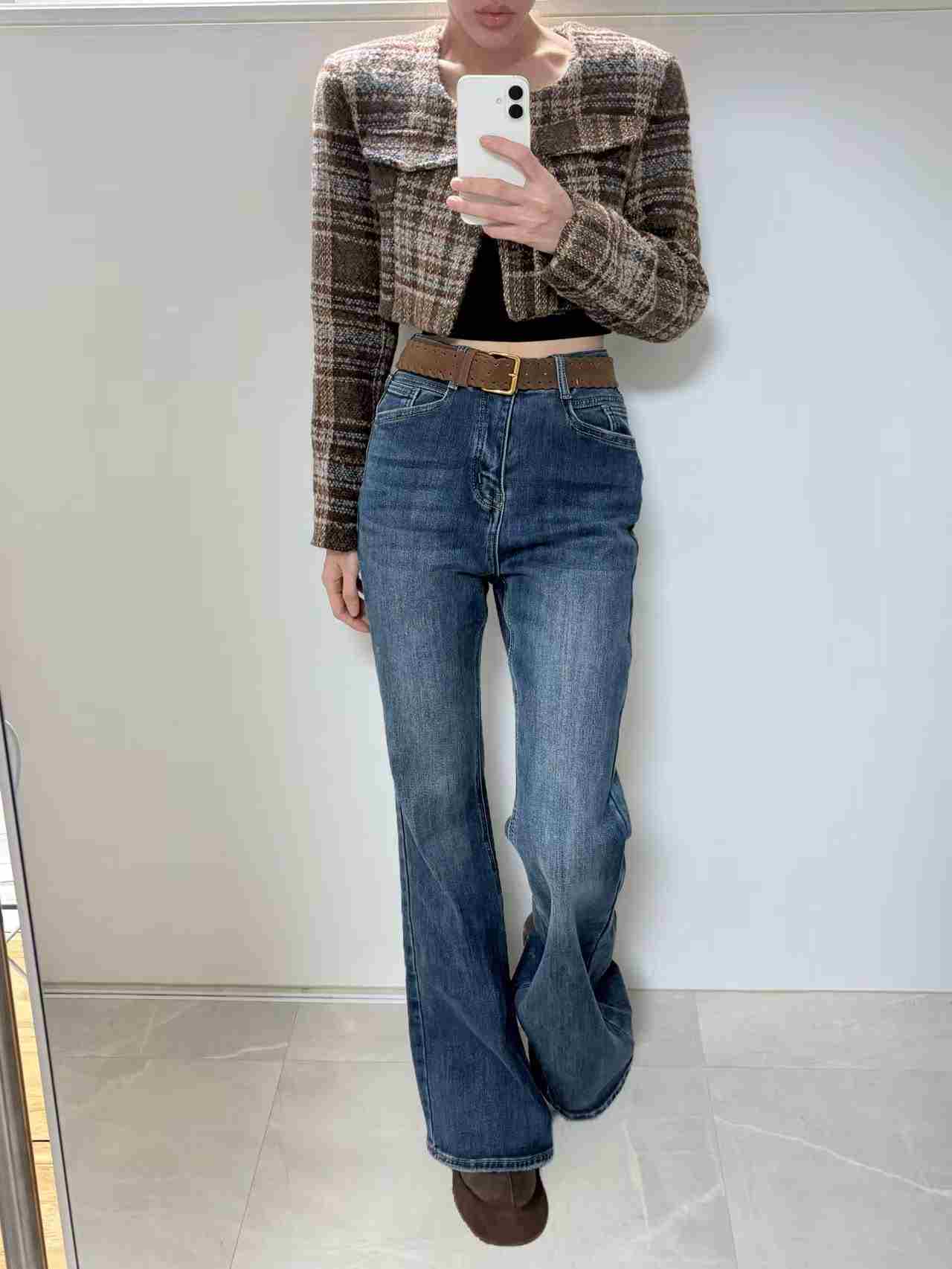 PERI.MI韓國代購㊣女士新款職業人氣真品時尚牛仔褲不含腰帶PERI.MI牛仔褲