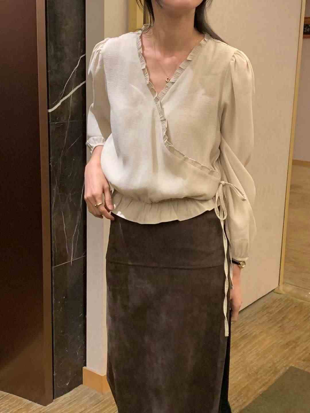 FLUTTER東大門直郵㊣女裝新款職業熱賣推薦26春夏襯衫蕾絲衫FLUTTER/INOUF襯衫/蕾絲衫