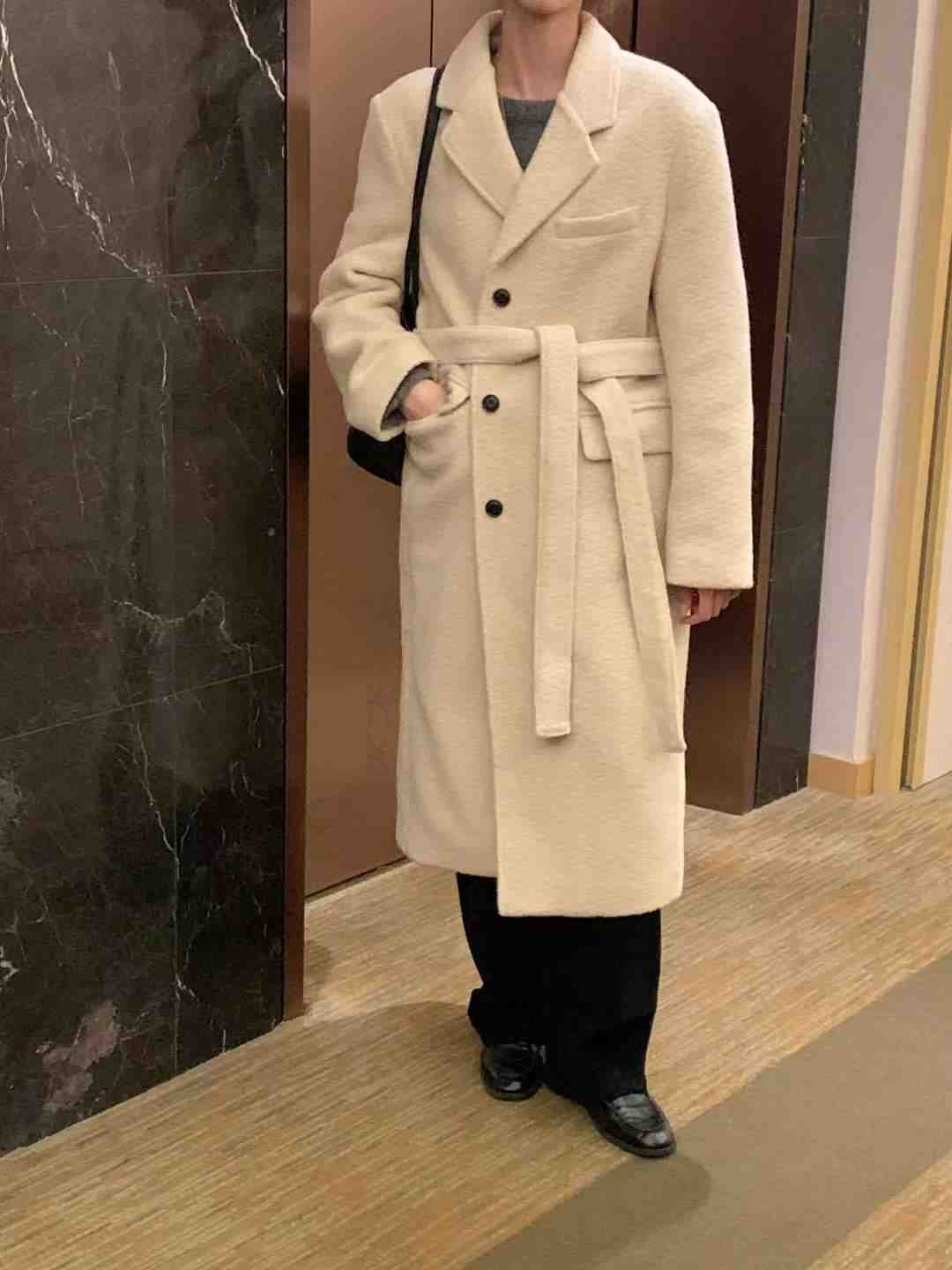 FLUTTER㊣東大門實拍女裝新品人氣熱賣26春夏中長款大衣含腰帶FLUTTER/INOUF中長款大衣