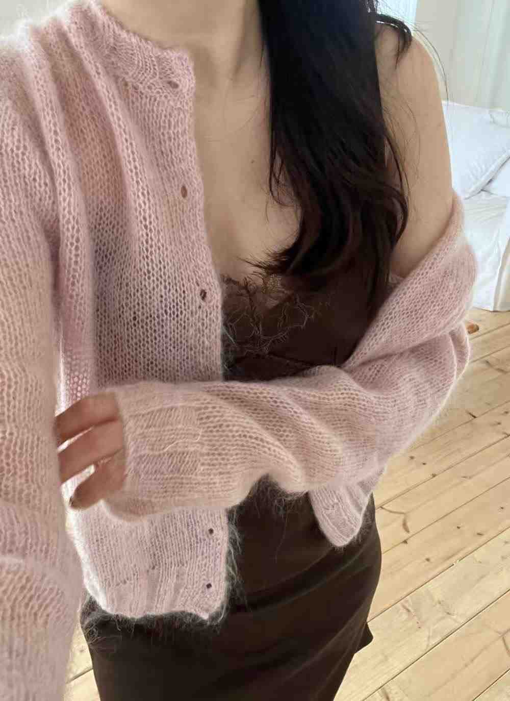 LOVEUS韓國代購㊣女士新品職業人氣休閑推薦時尚針織衫馬海毛LOVEUS針織衫