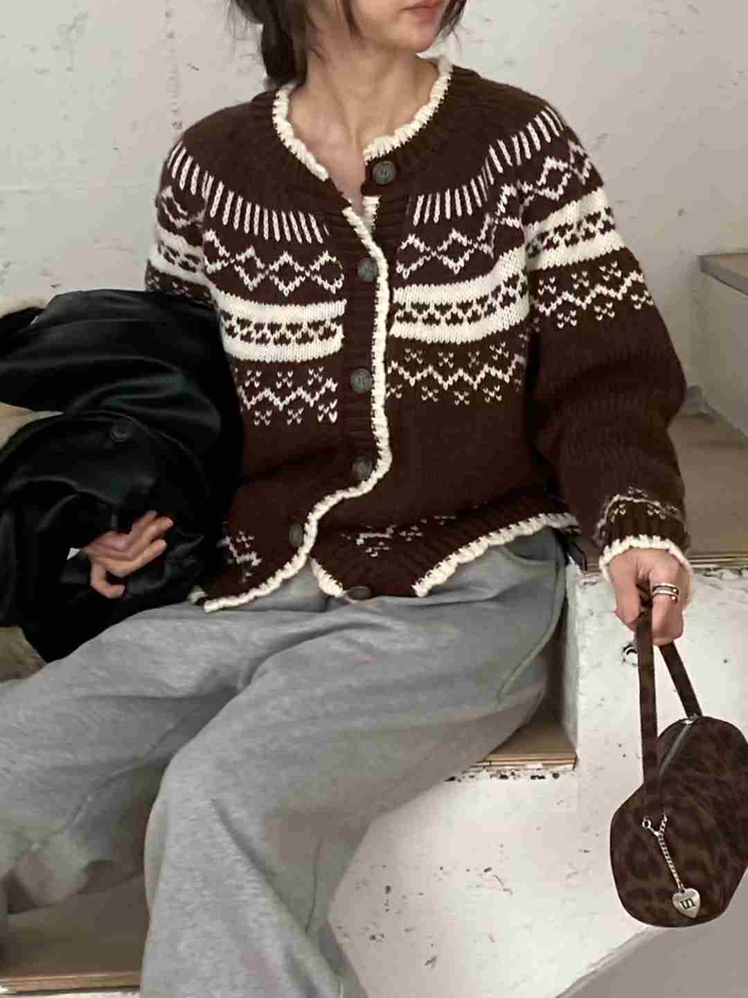 ANNIV-D㊣東大門實拍女裝新品人氣熱賣職業休閑推薦針織衫ANNIV-D針織衫