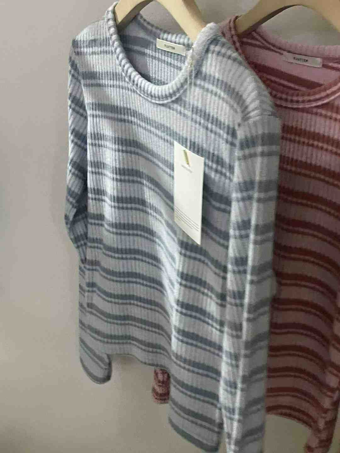 FLUTTER韓國直郵㊣女士新品推薦時尚熱賣26春夏長袖T恤羊毛FLUTTER/INOUF長袖T恤