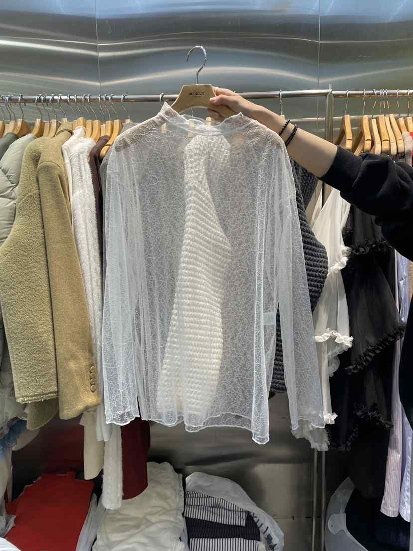 MENDL S㊣東大門實拍女裝新品時尚推薦職業襯衫蕾絲衫春款MENDL S襯衫/蕾絲衫