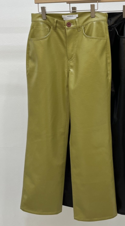 NOPROBLEM韓國直郵㊣女裝新款休閑熱賣人氣26春夏休閑褲Sale皮革NOPROBLEM休閑褲