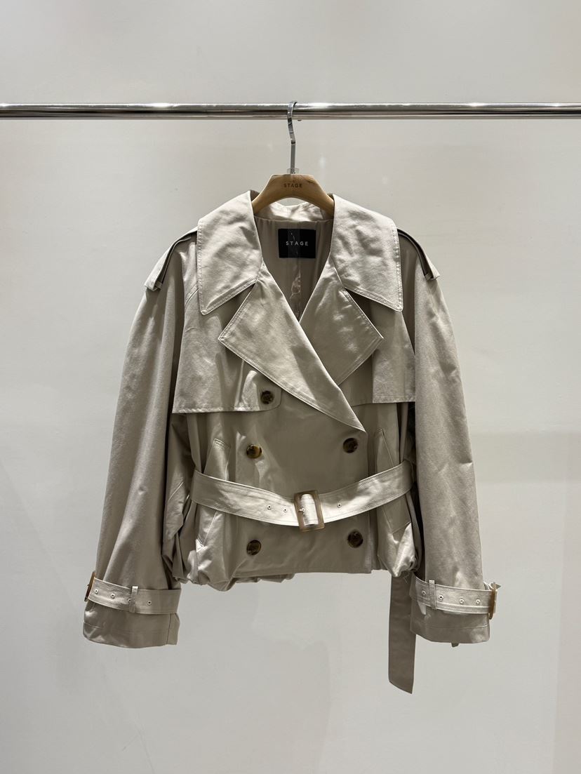 STAGE㊣東大門代購女士新款推薦人氣26春夏休閑熱賣夾克含腰帶STAGE夾克