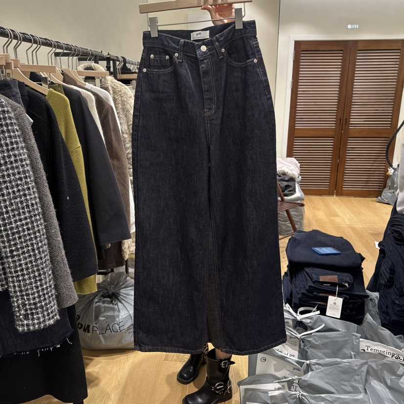 GILLI㊣東大門代購女裝新品時尚推薦真品休閑熱賣牛仔褲復古GILLI牛仔褲