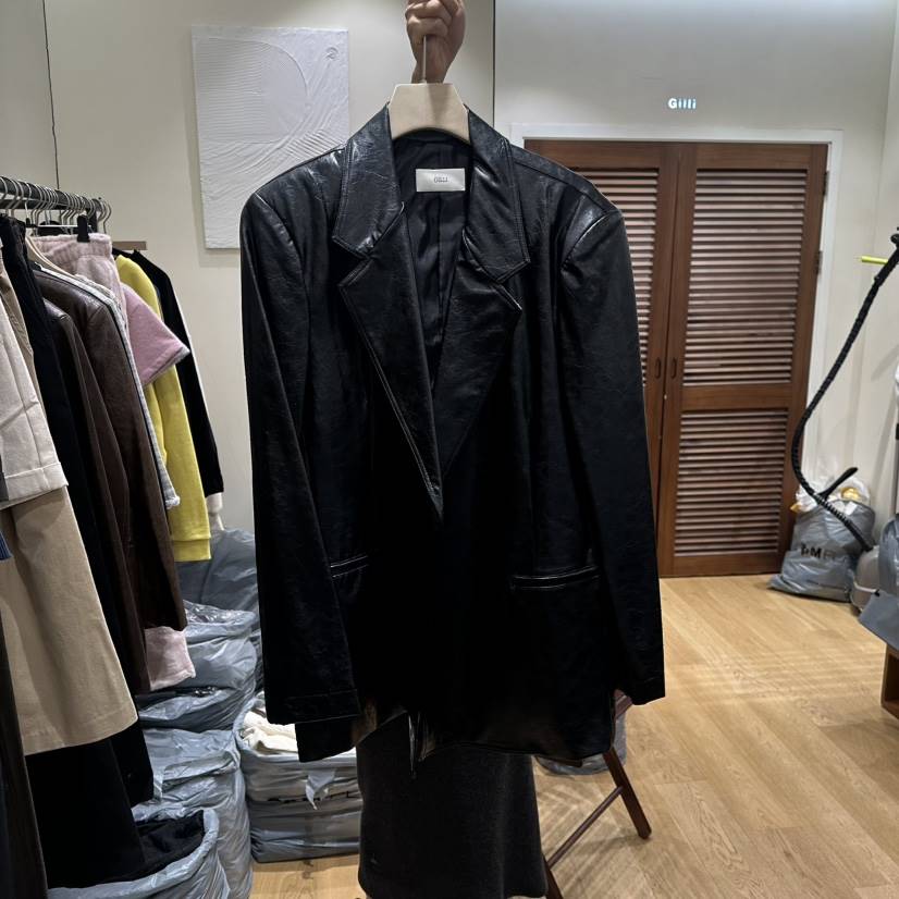 GILLI韓國代購㊣女裝新款休閑職業推薦人氣真品26春夏夾克皮革GILLI夾克