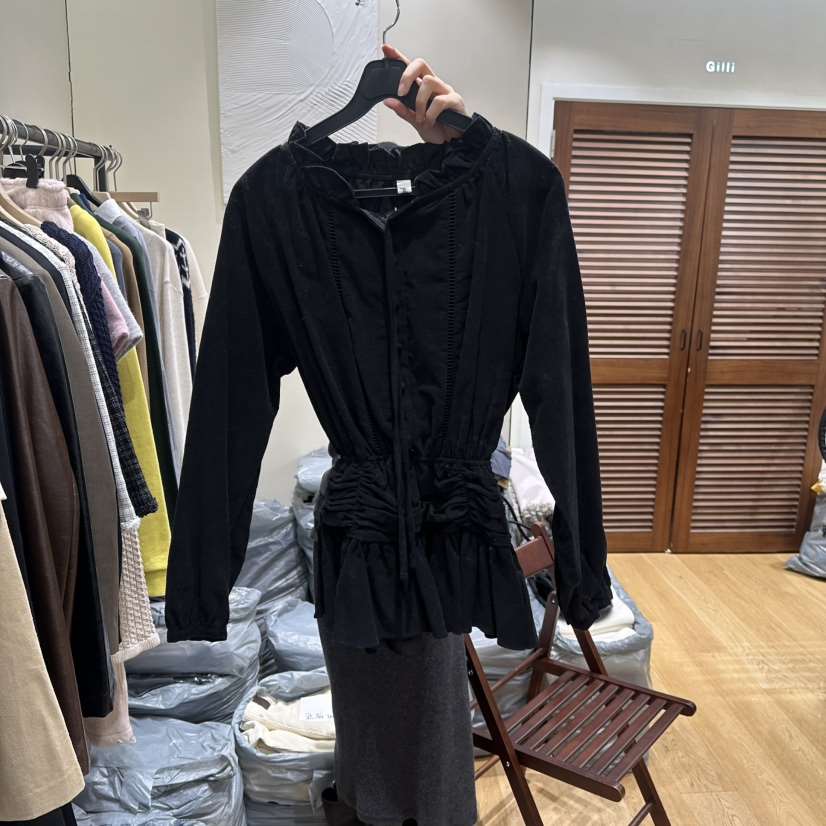 GILLI東大門直郵㊣女士新款熱賣26春夏襯衫蕾絲衫燈芯絨帆布GILLI襯衫/蕾絲衫