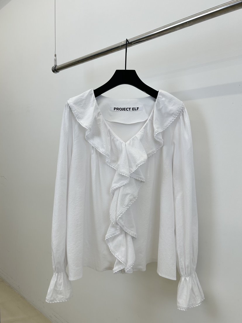 ELF-L㊣東大門代購女裝新款推薦職業熱賣休閑襯衫蕾絲衫春款PROJECT ELF/ELF-L襯衫/蕾絲衫