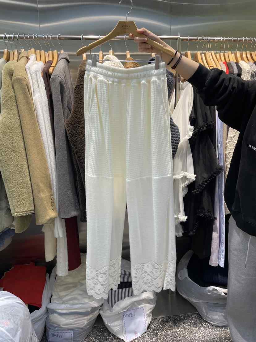 MENDL S㊣東大門實拍女士新品職業時尚真品休閑褲花朵春款MENDL S休閑褲