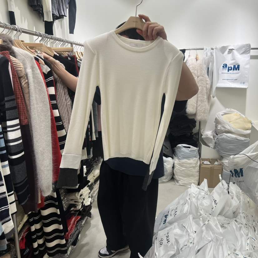 BY BOMI㊣東大門代購女士新款職業26春夏時尚休閑人氣長袖T恤BY BOMI長袖T恤