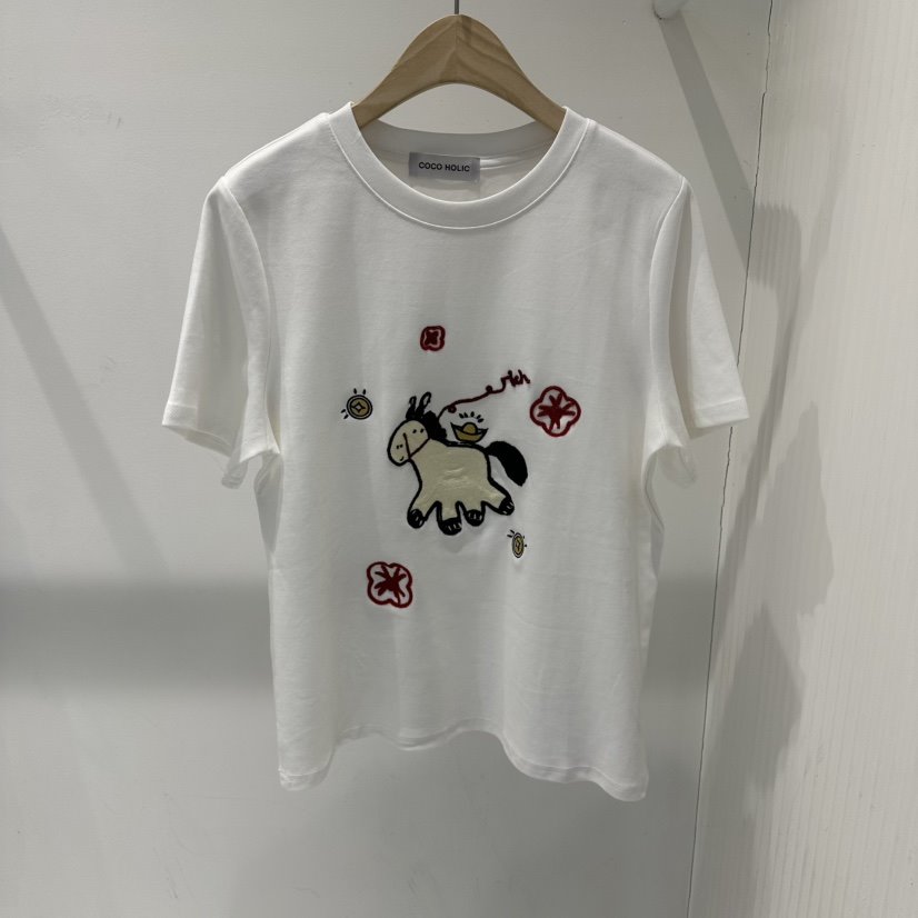 COCO HOLIC韓國代購㊣女裝新品推薦職業熱賣人氣休閑時尚T恤COCO HOLICT恤