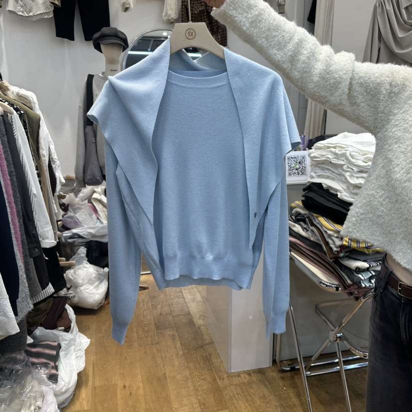 THE MOST-Q㊣東大門實拍女裝新款人氣真品針織衫披肩圍巾THE MOST針織衫