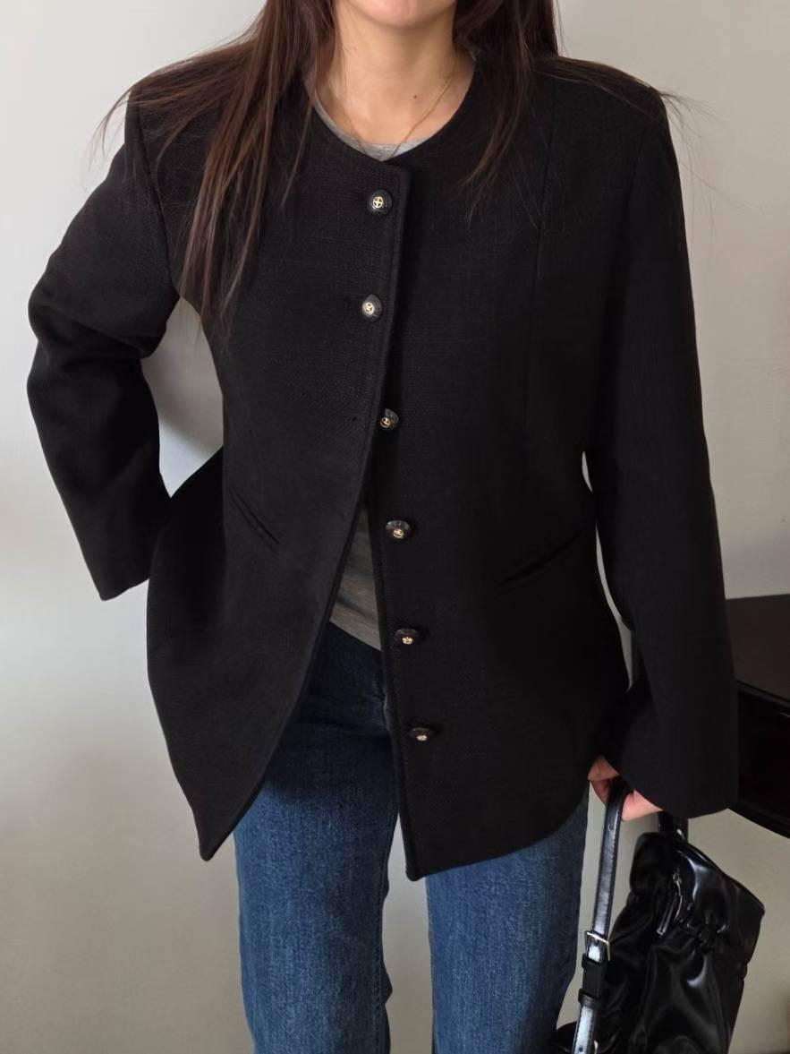 HONESTY-허니스티-T韓國直郵㊣女裝新款休閑短款大衣涂層HONESTY短款大衣