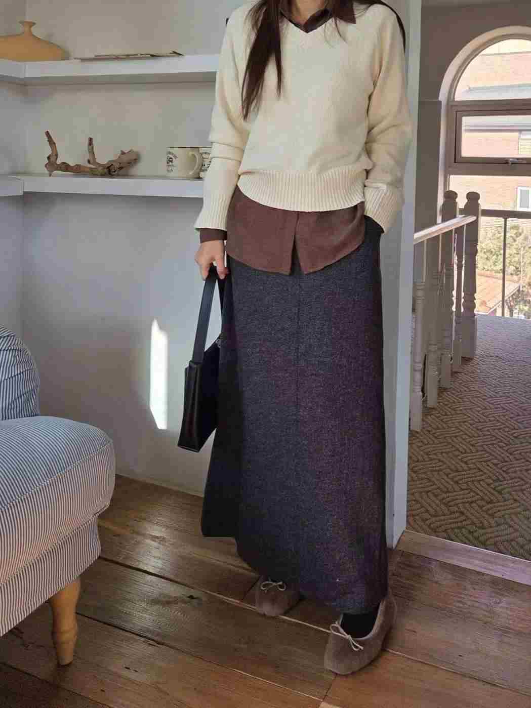 HONESTY-허니스티-T㊣東大門實拍女裝新款熱賣推薦人氣長裙HONESTY長裙