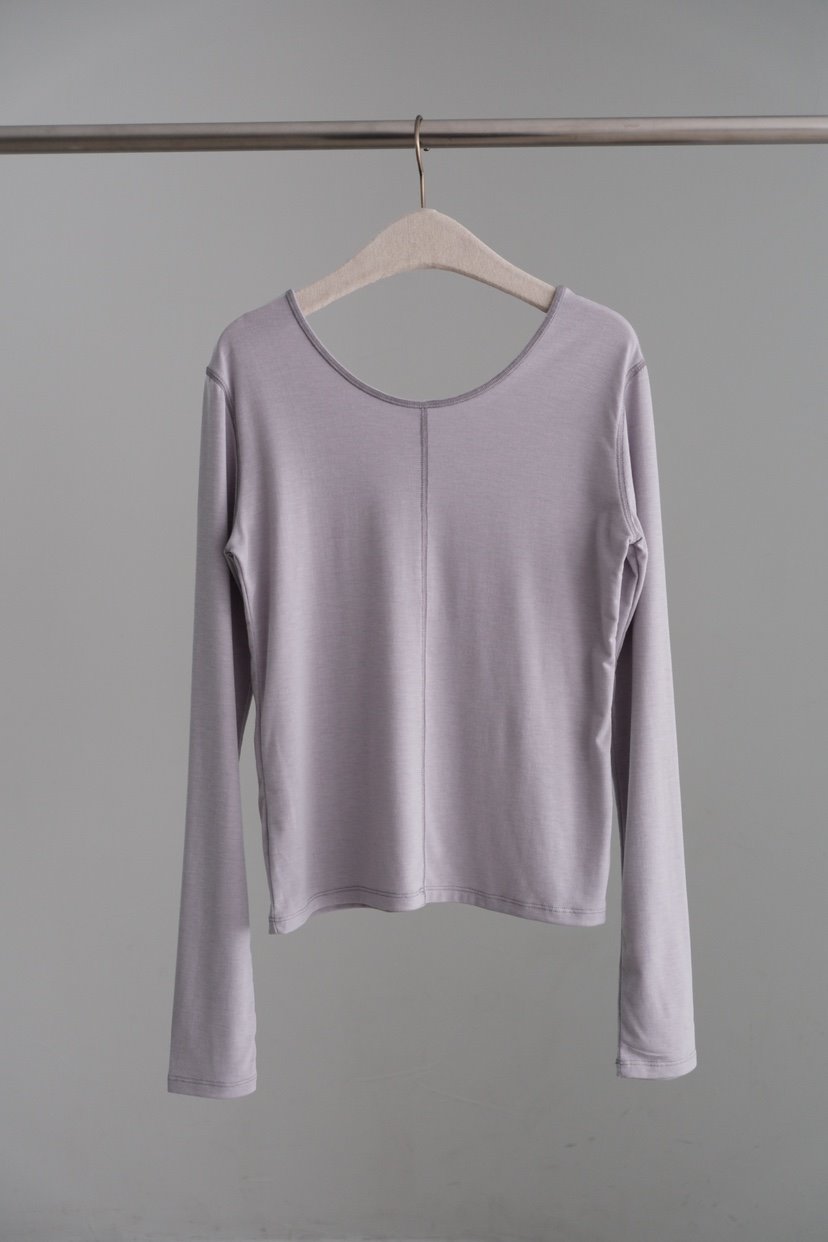 SORBET/FLAT WHITE韓國代購㊣女裝新款26春夏長袖T恤圓領SORBET/FLAT WHITE長袖T恤