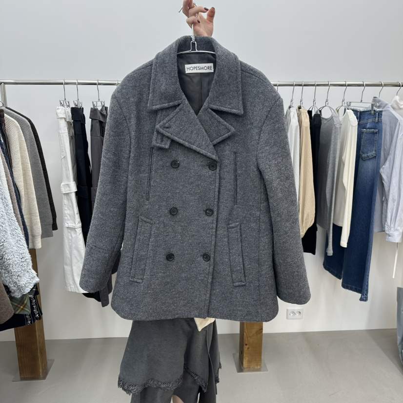 ENHANCE㊣東大門實拍女裝新款熱賣推薦真品人氣時尚短款大衣ENHANCE/HOPESMORE短款大衣