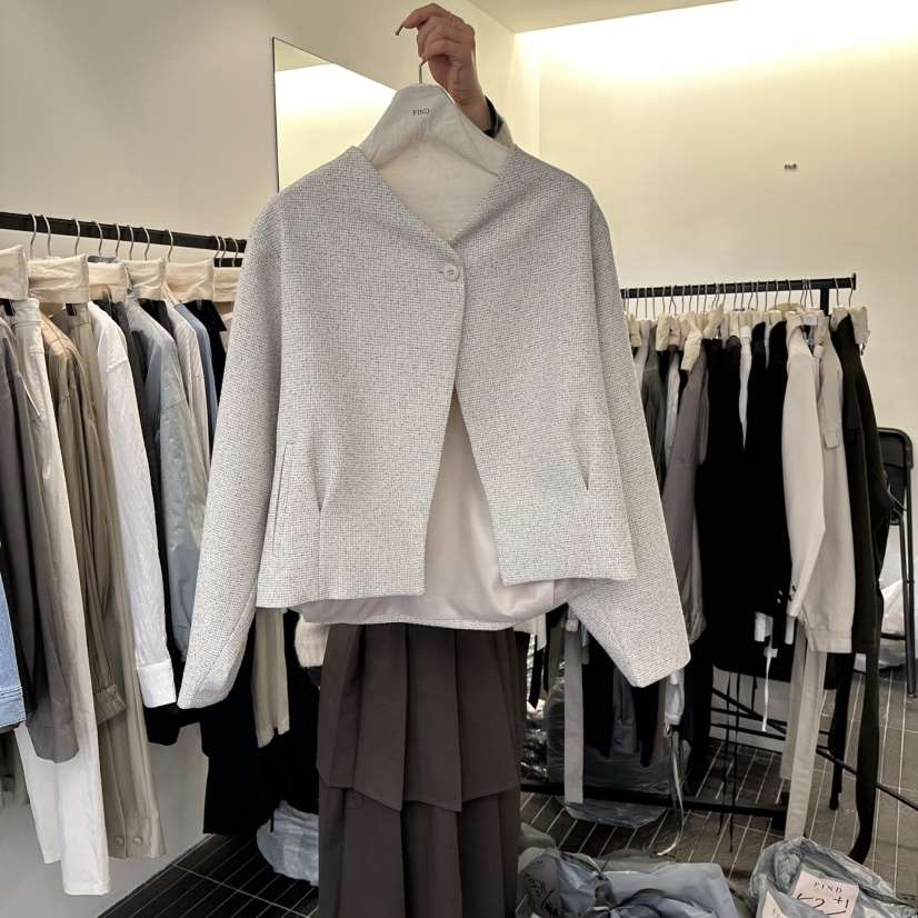 FIND-P㊣東大門實拍女士新品真品人氣熱賣職業夾克粗花呢春款FIND-P夾克