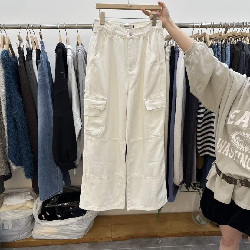 DELIGHT-L東大門直郵㊣女裝新品休閑休閑褲工裝褲口袋春款DELIGHT-L休閑褲