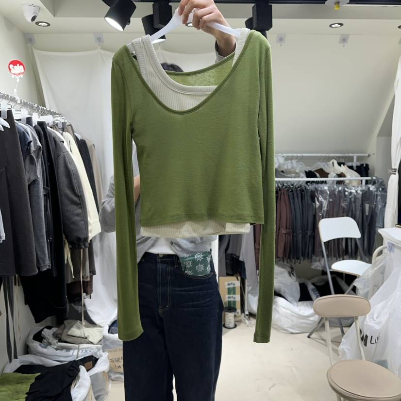 OWNS韓國代購㊣女士新款時尚休閑推薦熱賣職業長袖T恤不含內搭OWNS HAUS長袖T恤