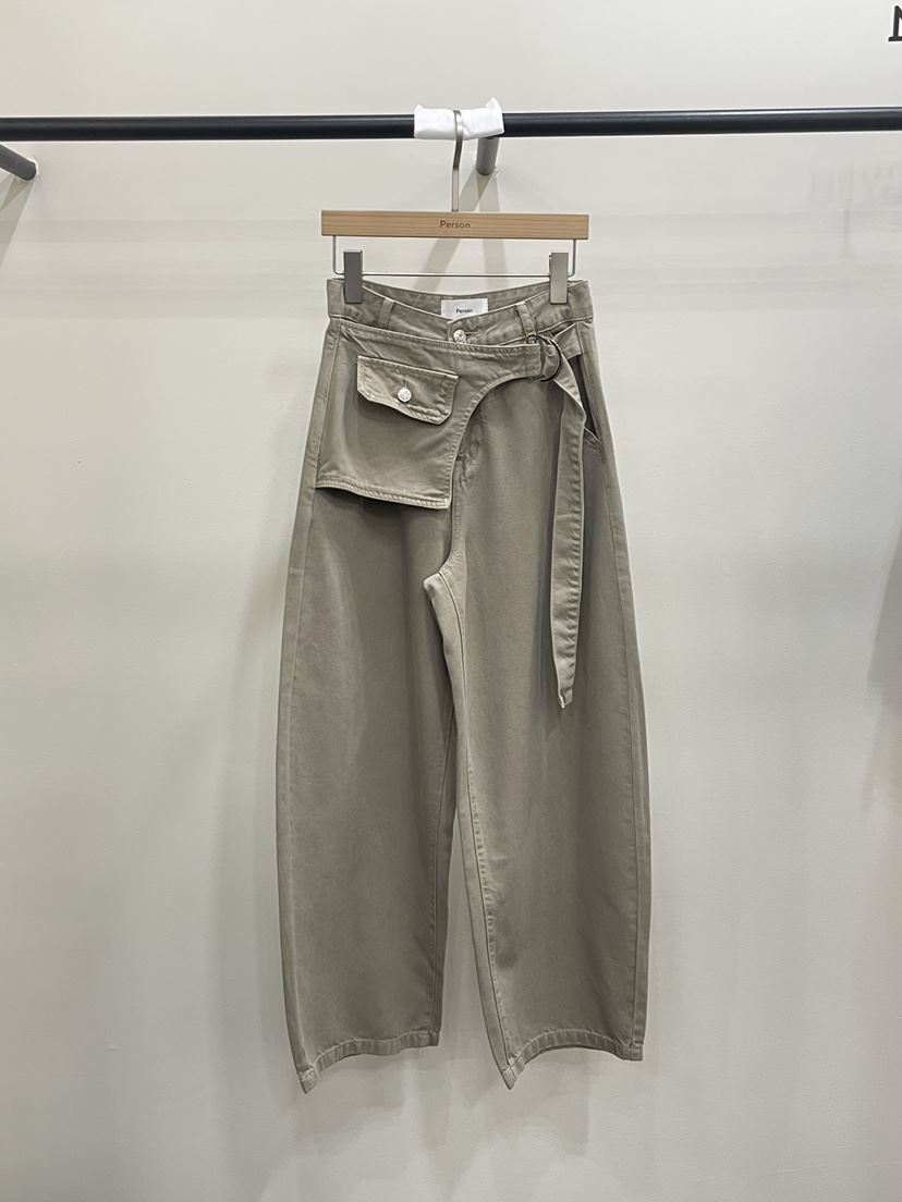 PERSON東大門直郵㊣女士新款26春夏真品休閑褲含腰帶系帶春款PERSON休閑褲