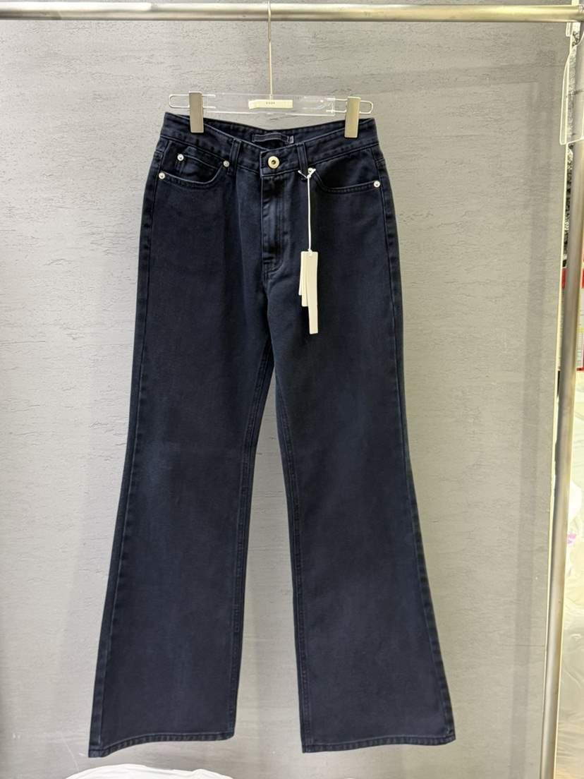 UOOV韓國直郵㊣女士新品推薦休閑人氣真品職業牛仔褲春款海軍UOOV牛仔褲