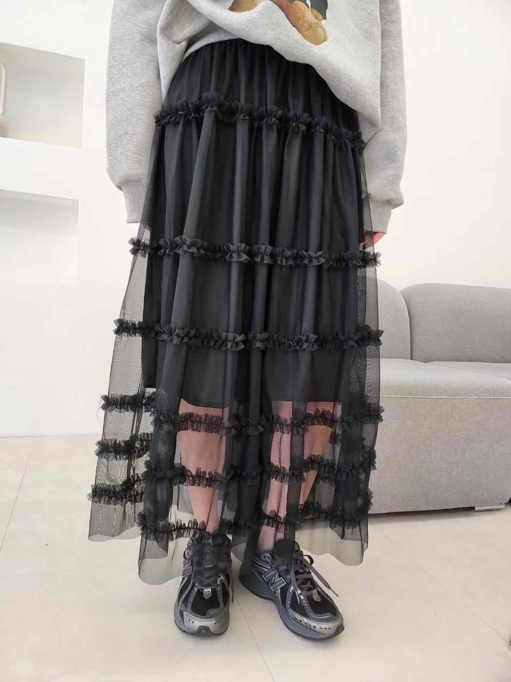 LAYERING東大門實拍女裝新品時尚25秋冬人氣休閑推薦長裙LAYERING長裙