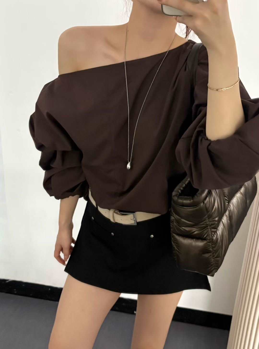 MARE MOHE韓國直郵女士新品25秋冬人氣職業推薦襯衫蕾絲衫MARE MOHE襯衫/蕾絲衫