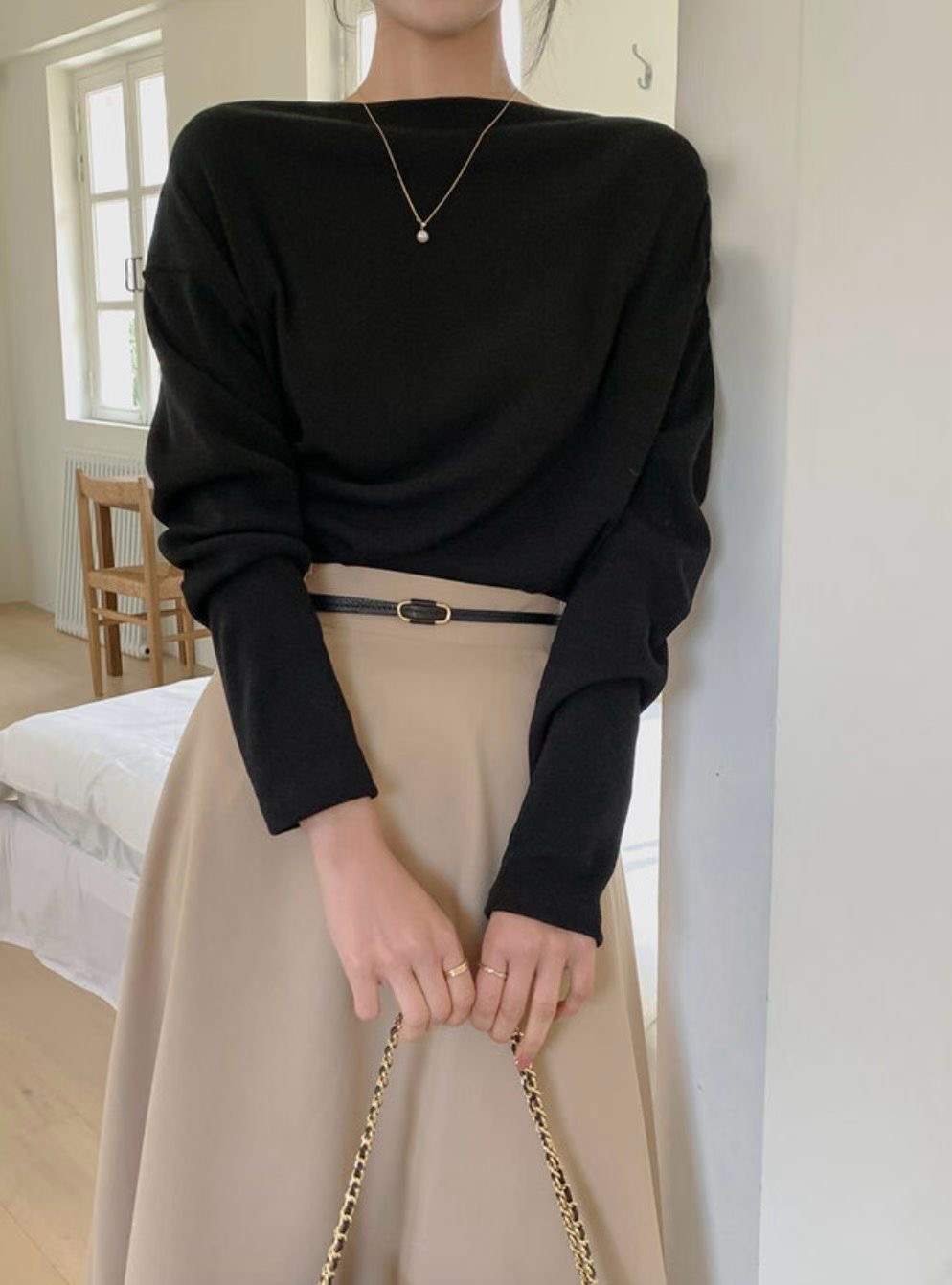 MARE MOHE東大門直郵女士新品時尚熱賣職業人氣25秋冬長袖T恤MARE MOHE長袖T恤