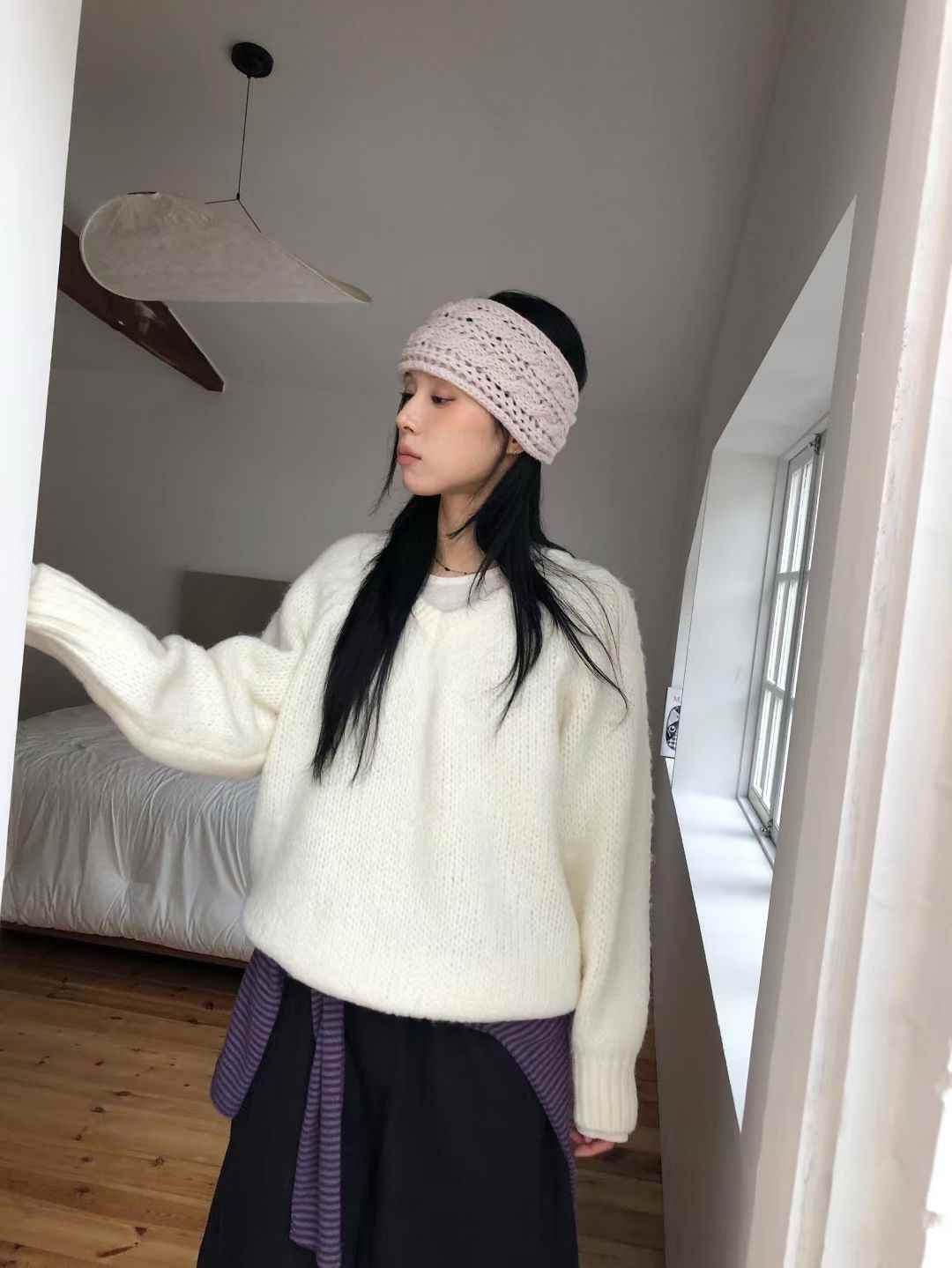 MARE MOHE韓國代購女士新款25秋冬熱賣時尚職業針織衫羊駝MARE MOHE針織衫