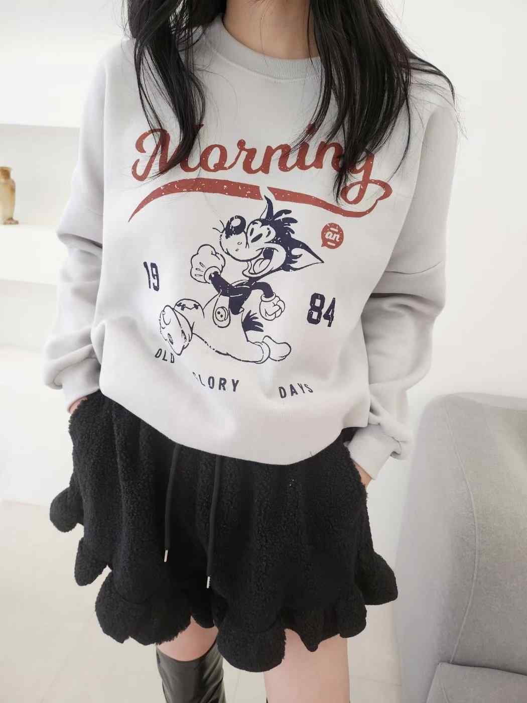 LAYERING韓國直郵女裝新品時尚25秋冬職業人氣休閑衛衣加絨LAYERING衛衣