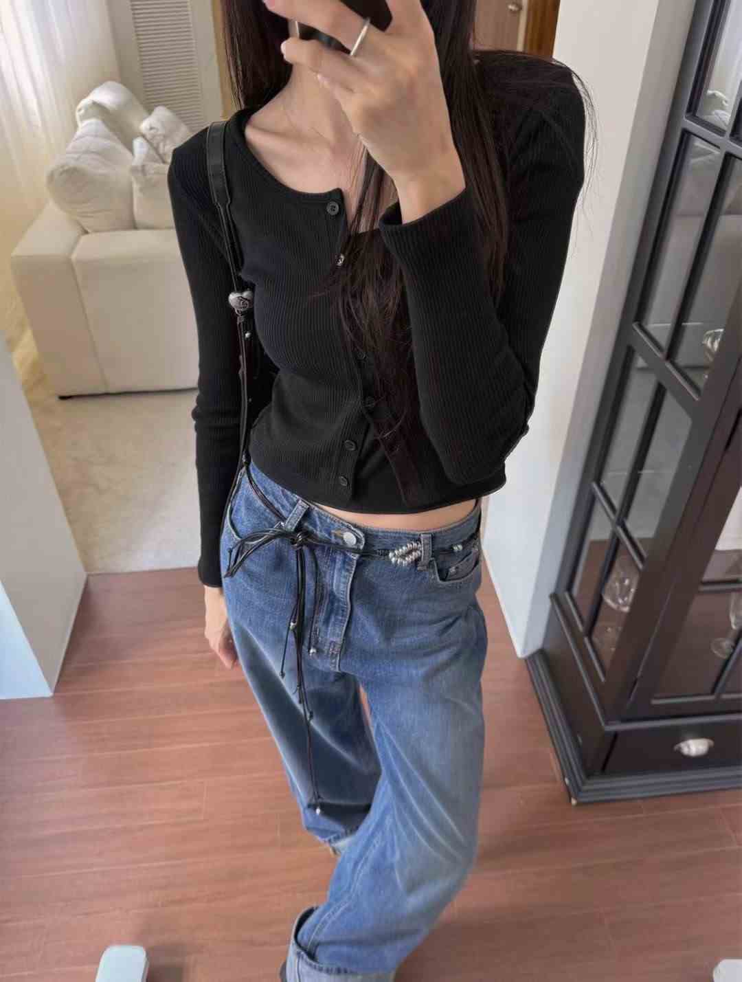 MARE MOHE東大門實拍女裝新款休閑時尚人氣職業25秋冬長袖T恤MARE MOHE長袖T恤